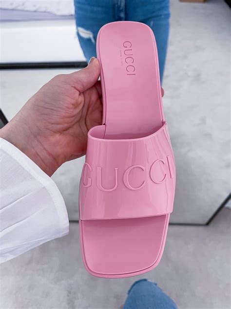 gucci jelly sandals black